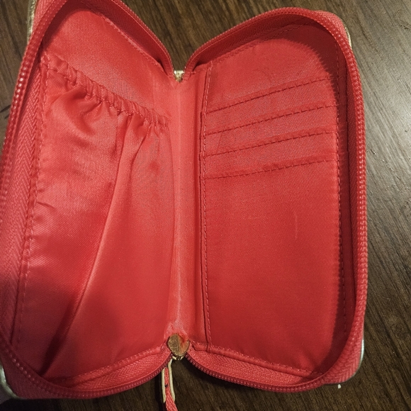 Lilly Pulitzer Pink and Green Tropical Wristlet/Clutch - Picture 4 of 7